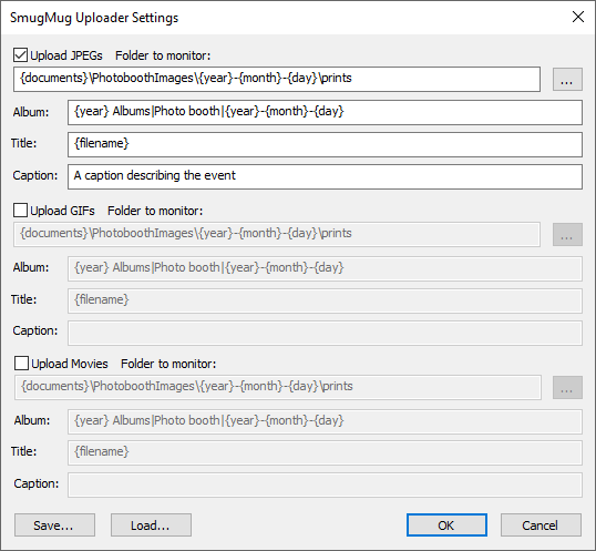 smugmug settings